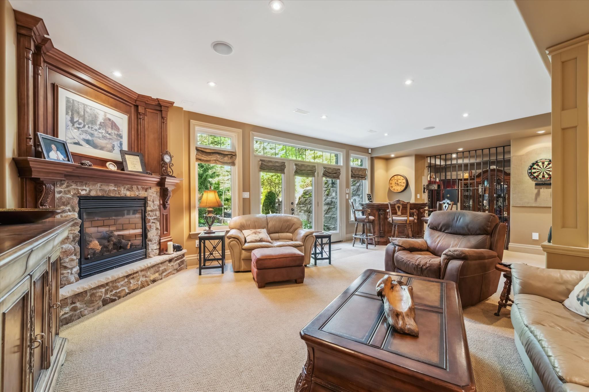 Basement lounge and bar