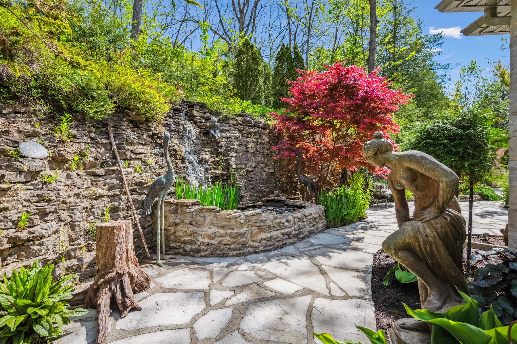 Backyard waterfall