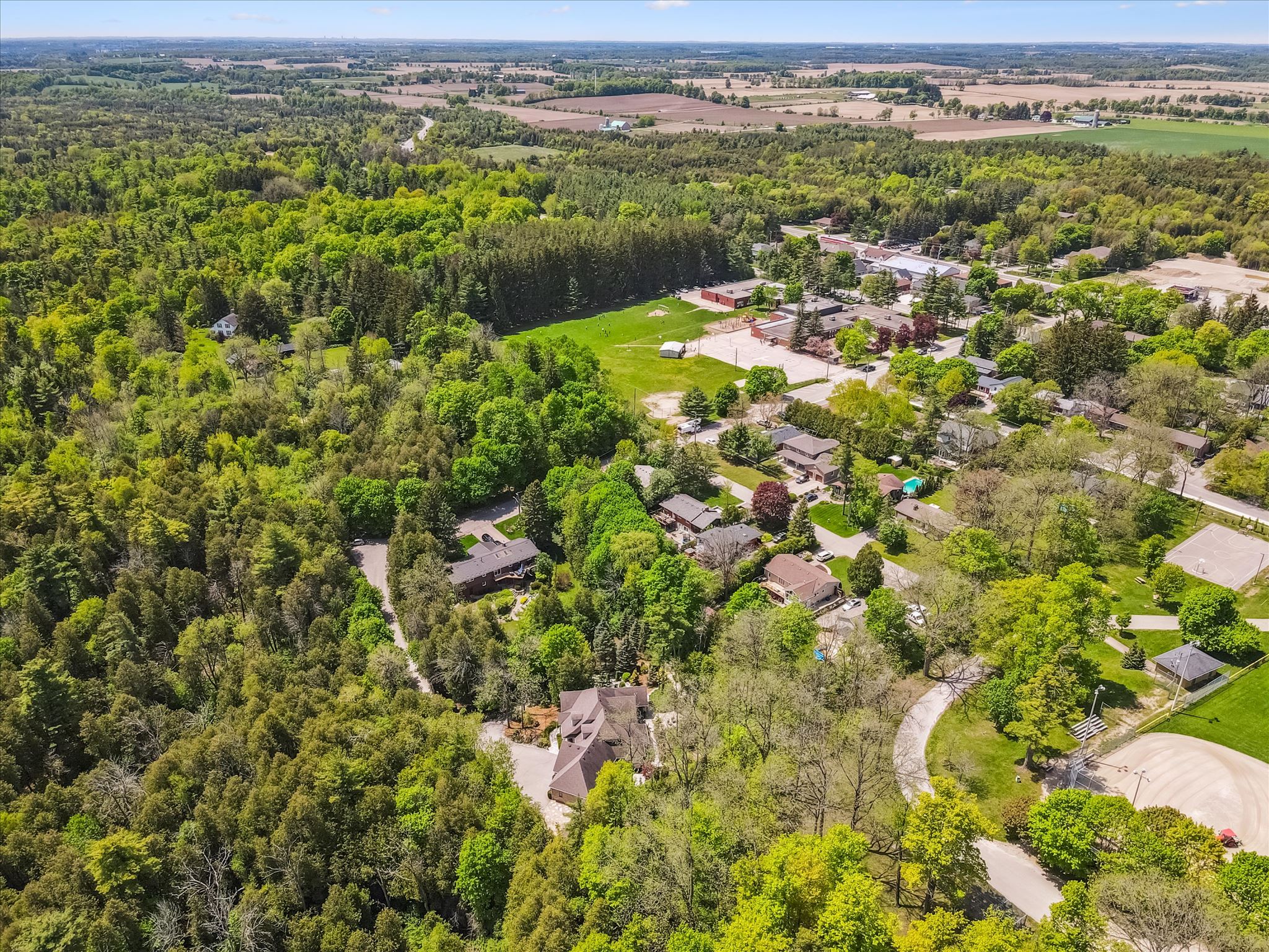 Aerial view of Rockwood village