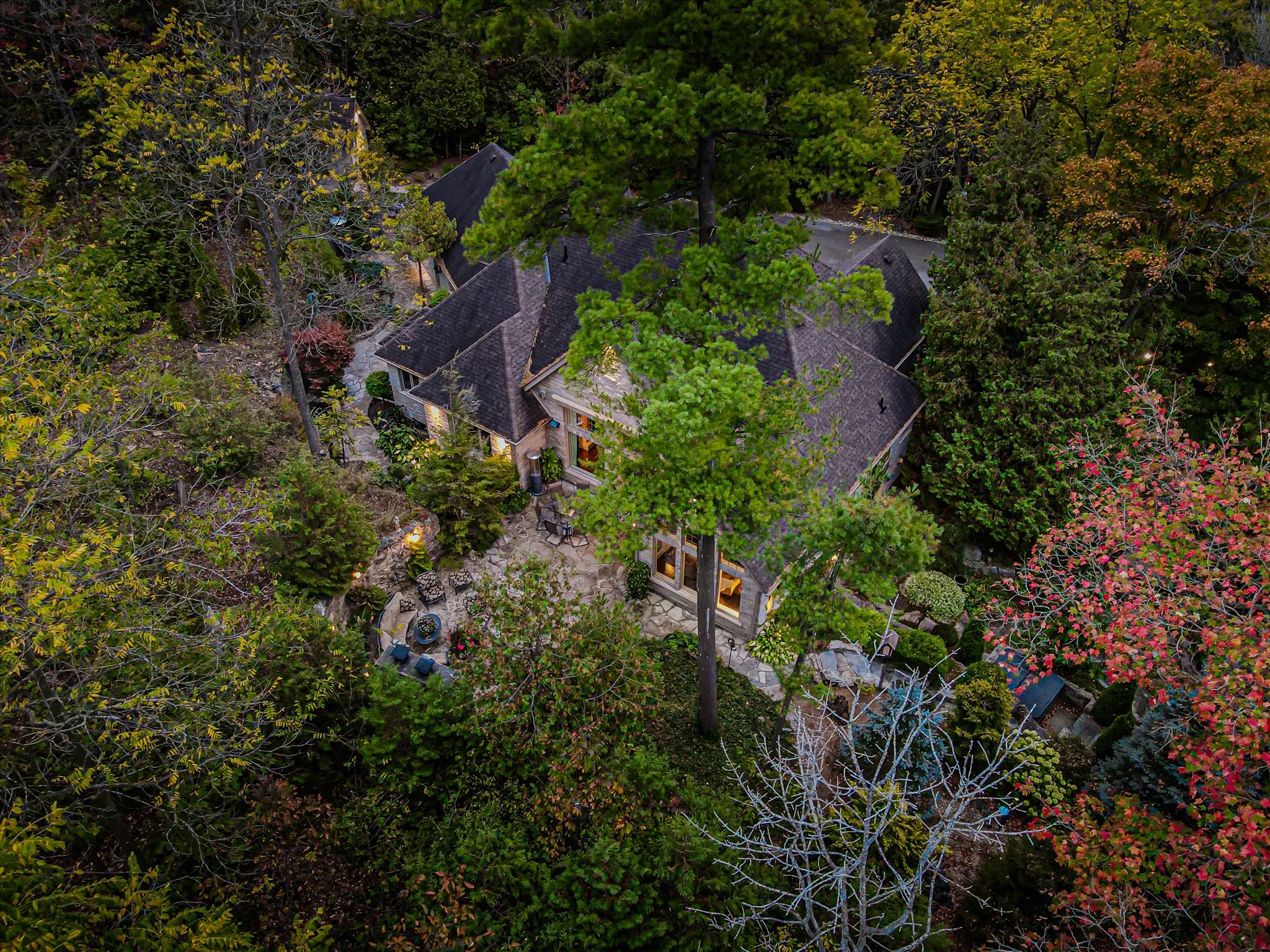 Aerial back twilight